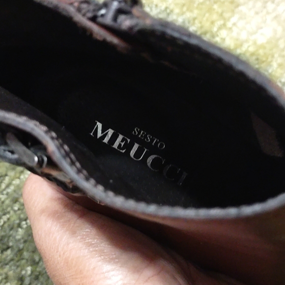 Women's Leather Booties High Quality Dark Brown Ankle Boots Sz 9.5 Made in Italy - Picture 9 of 10